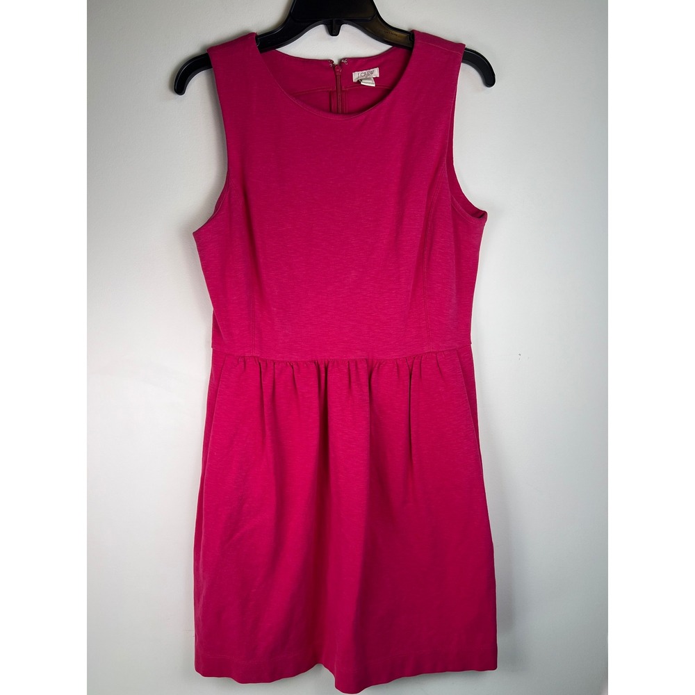 J Crew High Neck Sleeveless Pink Fit n Flare‎ Dress Women's Size M Classy Barbie